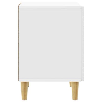 Nachtkastje 2 pcs Hoogglans Wit 43 x 34,5 x 50 cm Bewerkt hout