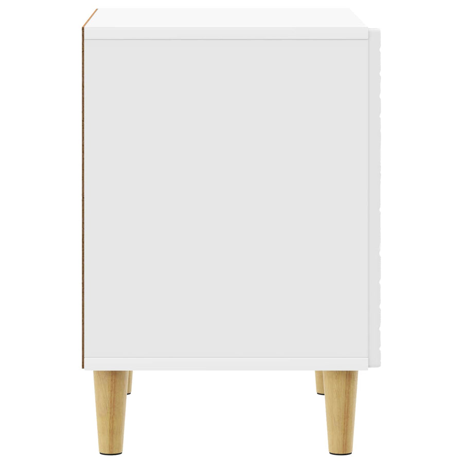 Nachtkastje 2 pcs Hoogglans Wit 43 x 34,5 x 50 cm Bewerkt hout