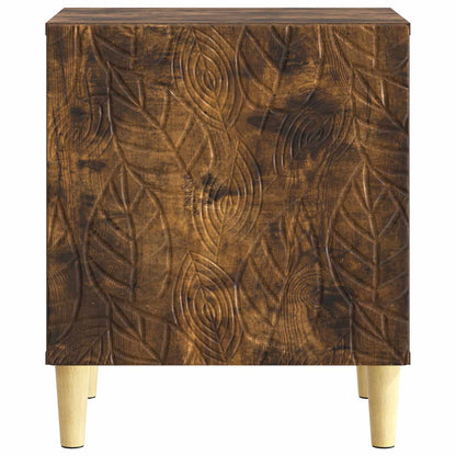 Nachtkastje 2 pcs Gerookt eiken 43 x 34,5 x 50 cm Bewerkt hout