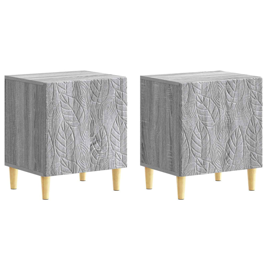 Nachtkastje 2 pcs Grijs Sonoma 43 x 34,5 x 50 cm Bewerkt hout