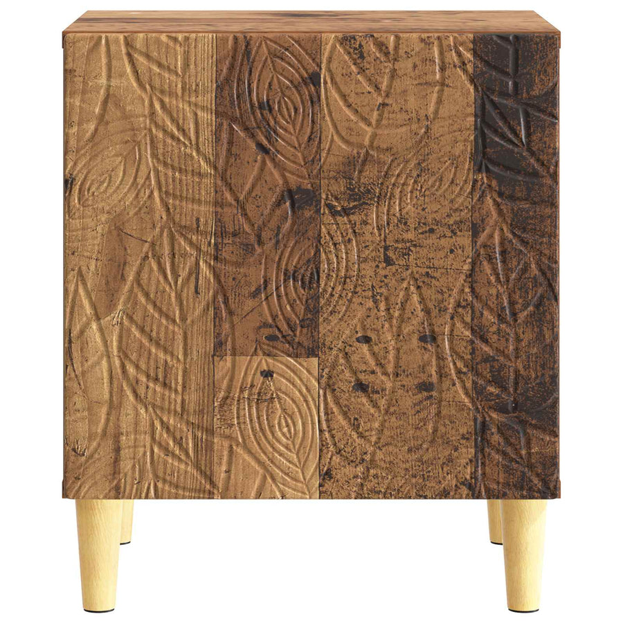 Nachtkastje Oud hout 43 x 34,5 x 50 cm Bewerkt hout