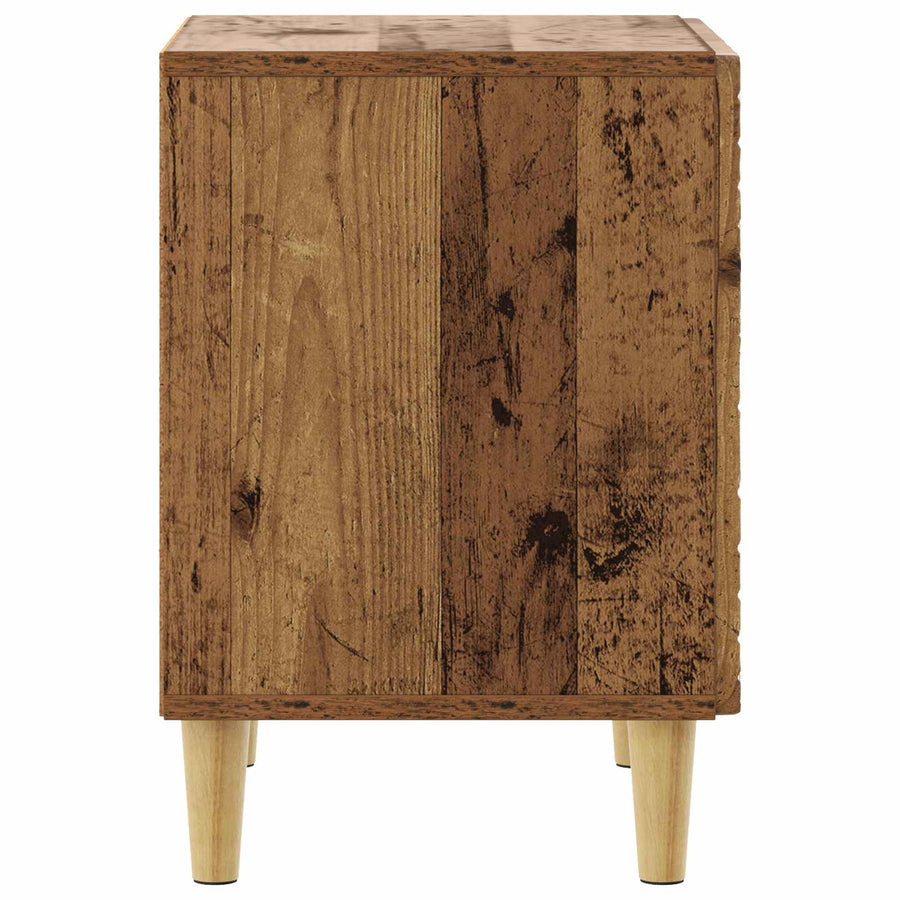 Nachtkastje Oud hout 43 x 34,5 x 50 cm Bewerkt hout