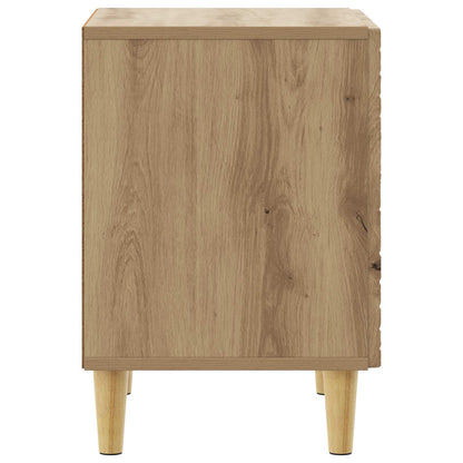 Nachtkastje Artisanaal eiken 43 x 34,5 x 50 cm Bewerkt hout