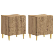 Nachtkastje 2 stuks eiken 43x34,5x50 cm