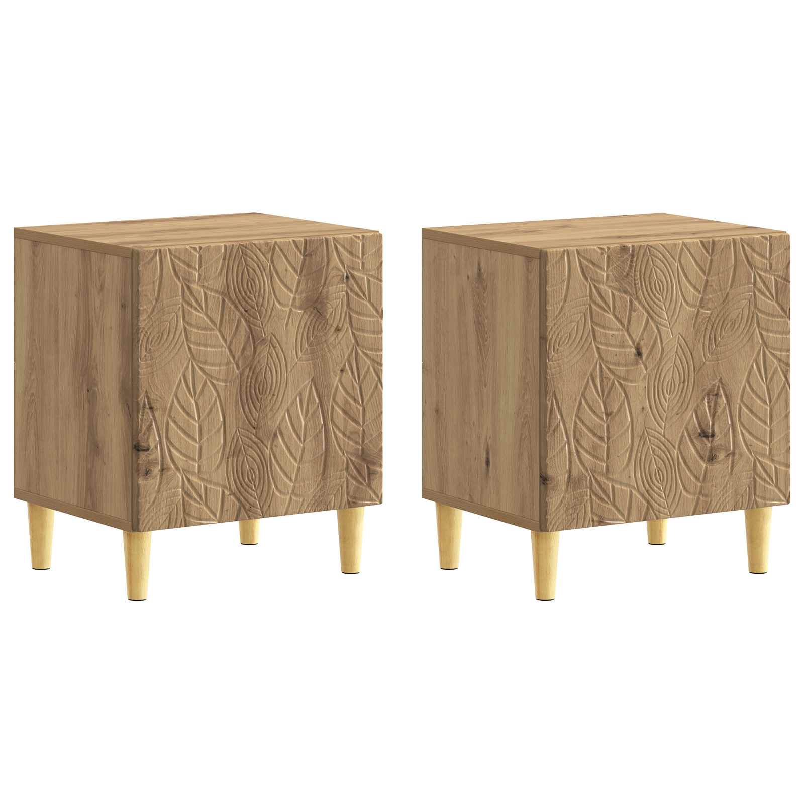 Nachtkastje 2 pcs Artisanaal eiken 43 x 34,5 x 50 cm