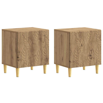 Nachtkastje 2 pcs Artisanaal eiken 43 x 34,5 x 50 cm