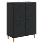 Dressoir 66x34,5x90 cm zwart bewerkt hout