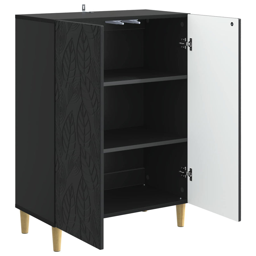Dressoir Zwart 66 x 34,5 x 90 cm Bewerkt hout