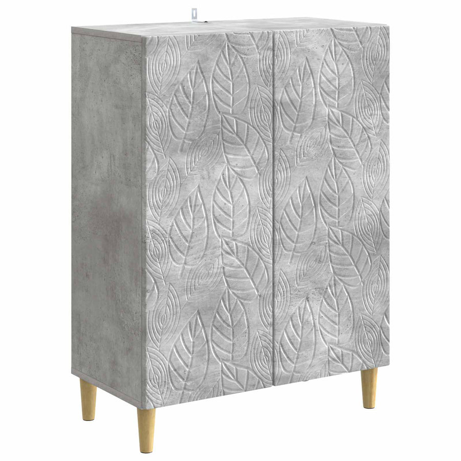 Dressoir Betongrijs 66 x 34,5 x 90 cm Bewerkt hout