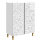 Dressoir hoogglans wit 66x34.5x90 cm bewerkt hout