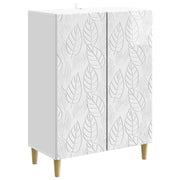 Dressoir hoogglans wit 66x34.5x90 cm bewerkt hout