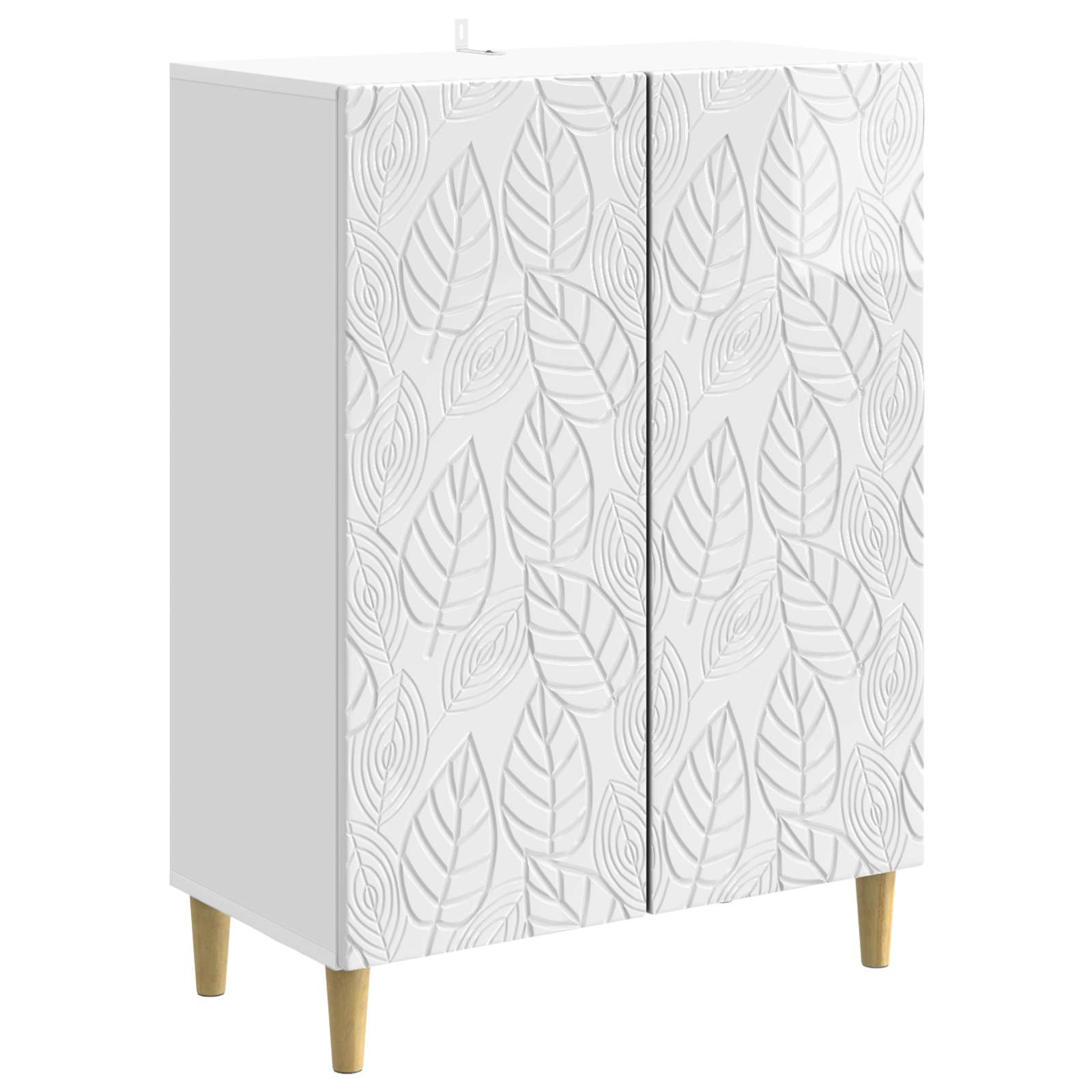 Dressoir Hoogglans Wit 66 x 34,5 x 90 cm Bewerkt hout