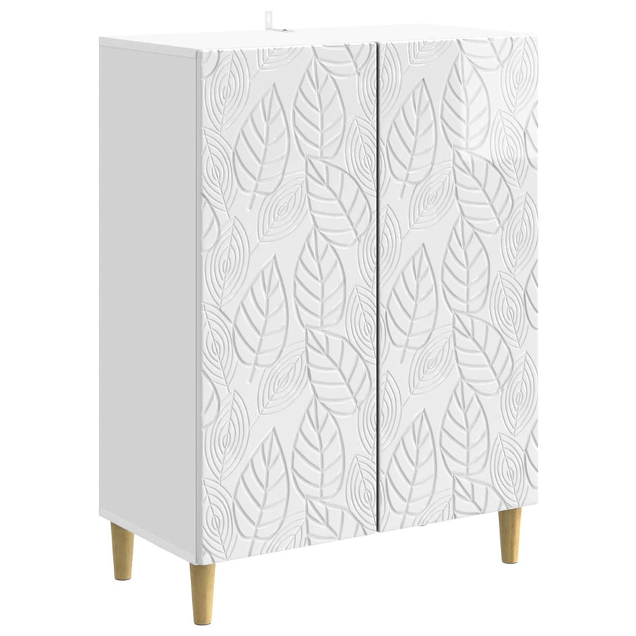 Dressoir Hoogglans Wit 66 x 34,5 x 90 cm Bewerkt hout