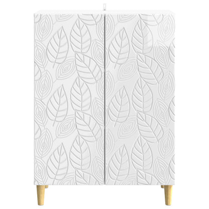 Dressoir Hoogglans Wit 66 x 34,5 x 90 cm Bewerkt hout