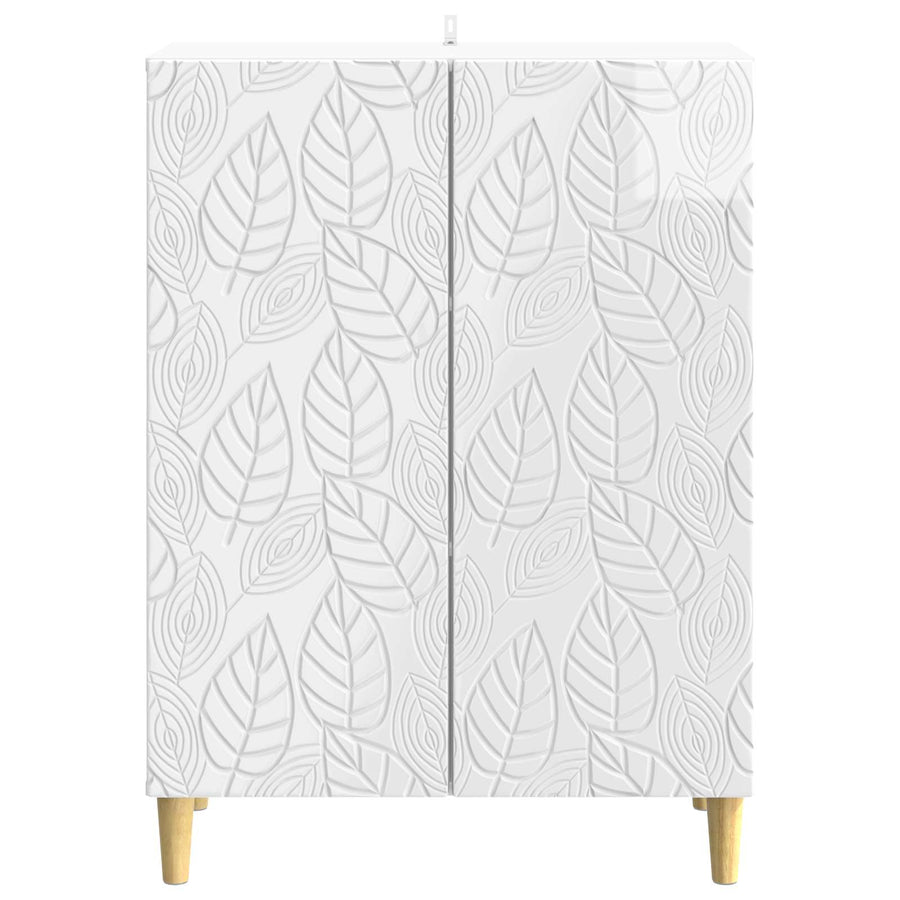 Dressoir Hoogglans Wit 66 x 34,5 x 90 cm Bewerkt hout