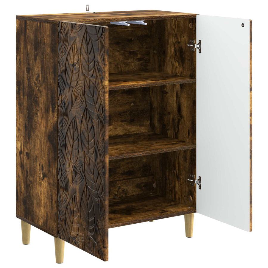 Dressoir Gerookt eiken 66 x 34,5 x 90 cm Bewerkt hout