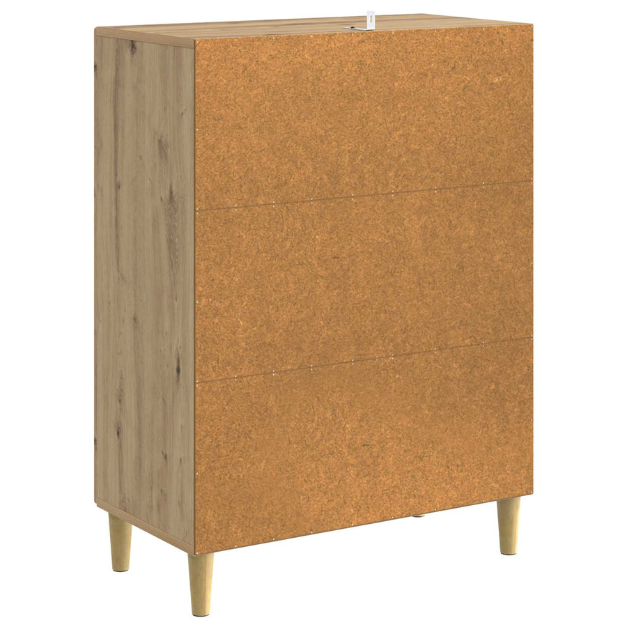 Dressoir Artisanaal eiken 66 x 34,5 x 90 cm Bewerkt hout