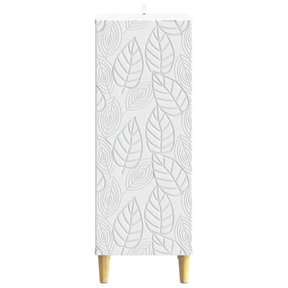 Dressoir Wit 33 x 34,5 x 90 cm Bewerkt hout