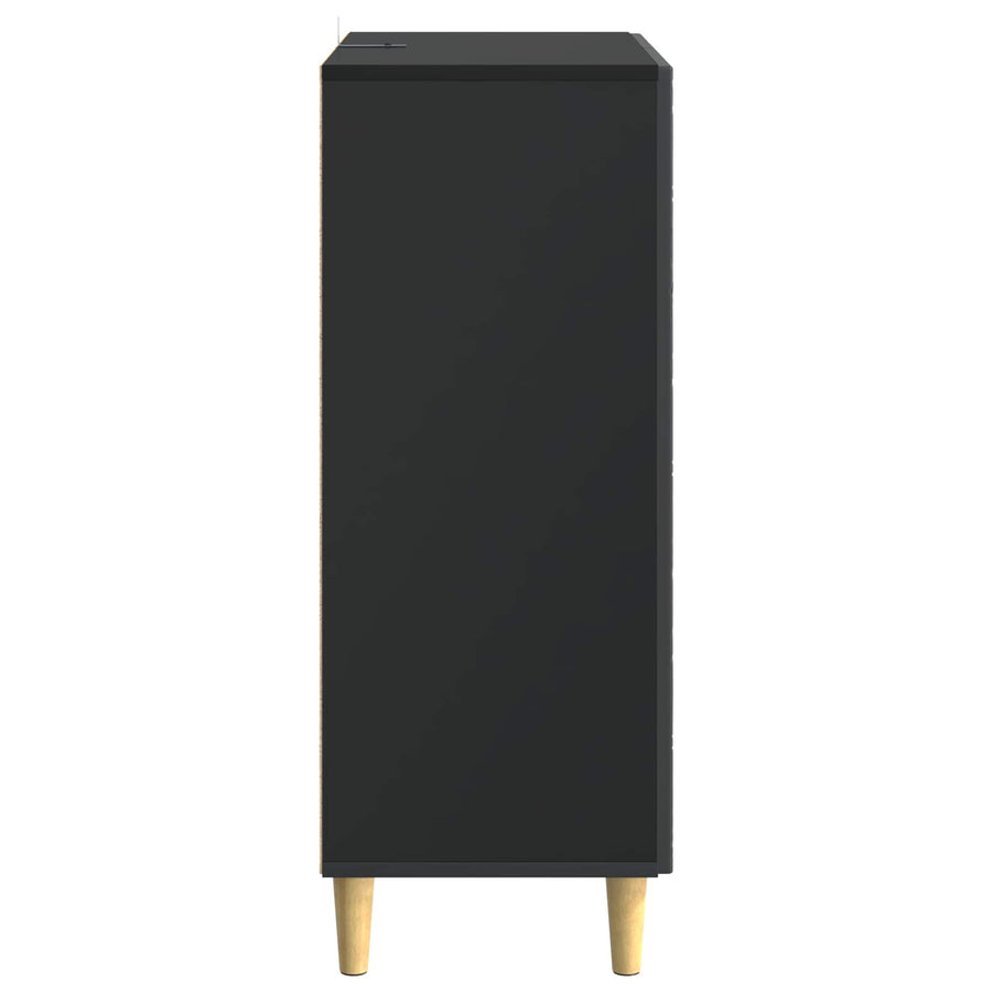 Dressoir Zwart 33 x 34,5 x 90 cm Bewerkt hout