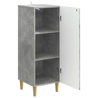 Dressoir Betongrijs 33 x 34,5 x 90 cm Bewerkt hout