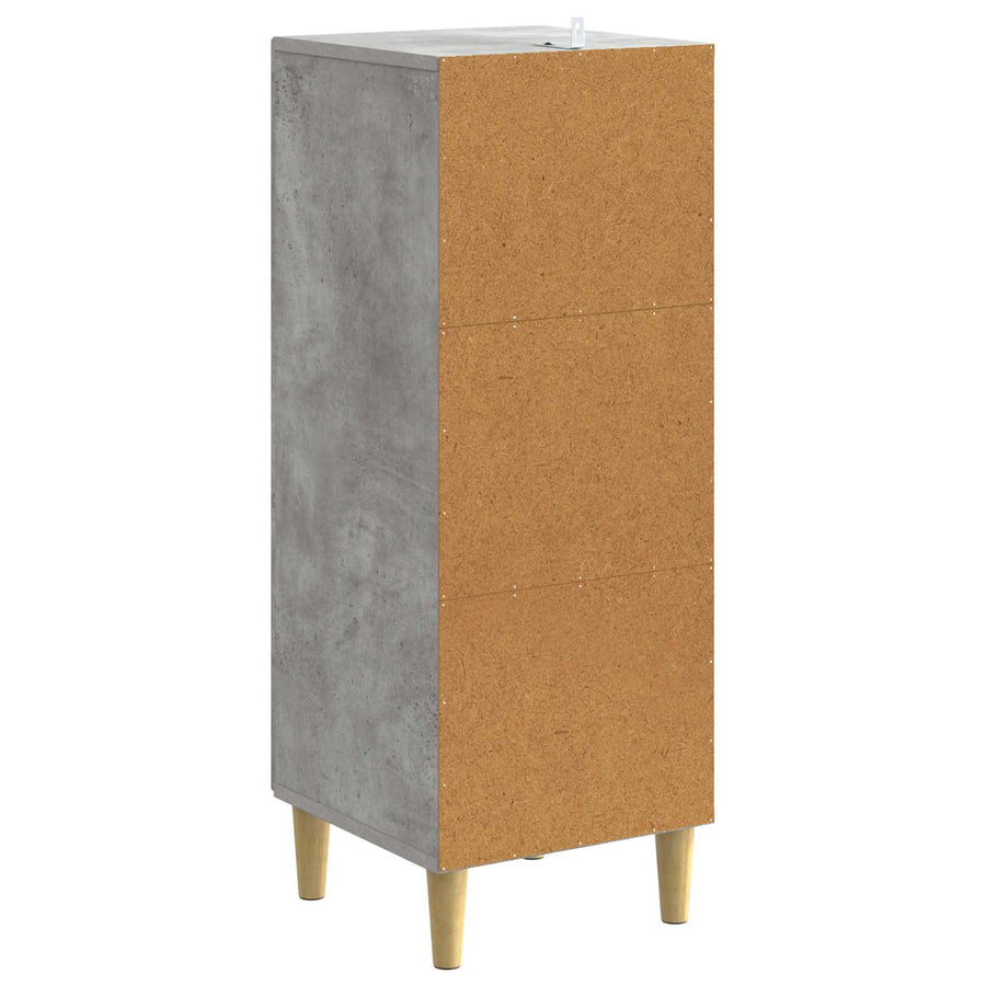Dressoir Betongrijs 33 x 34,5 x 90 cm Bewerkt hout