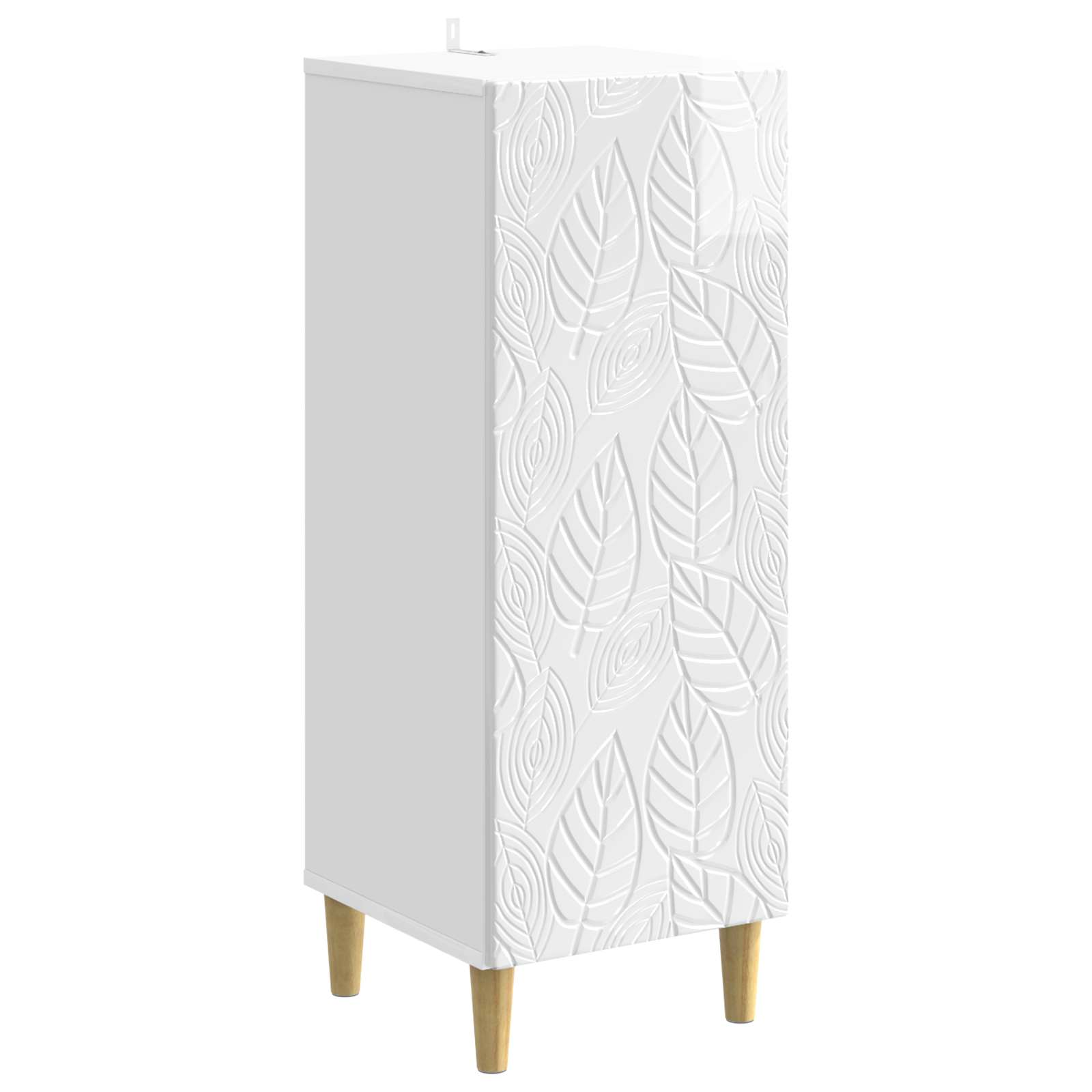 Dressoir Hoogglans Wit 33 x 34,5 x 90 cm Bewerkt hout