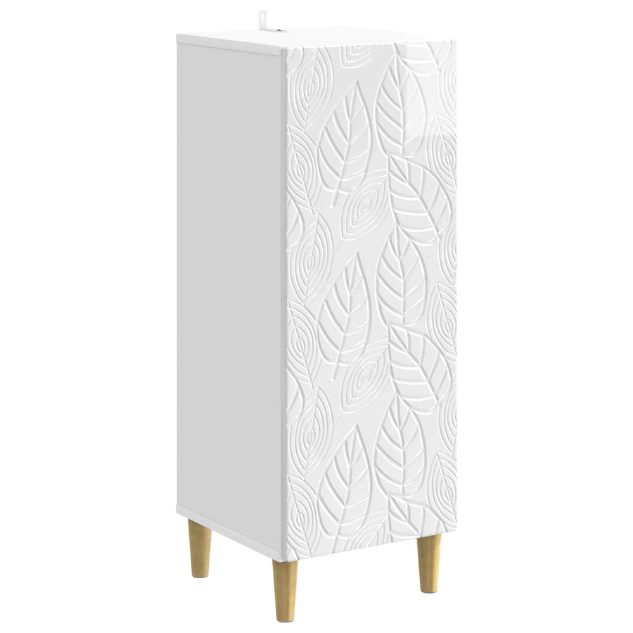 Dressoir Hoogglans Wit 33 x 34,5 x 90 cm Bewerkt hout