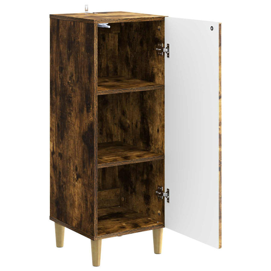 Dressoir Gerookt eiken 33 x 34,5 x 90 cm Bewerkt hout