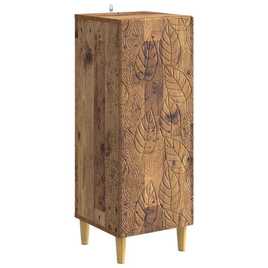 Dressoir Oud hout 33 x 34,5 x 90 cm Bewerkt hout
