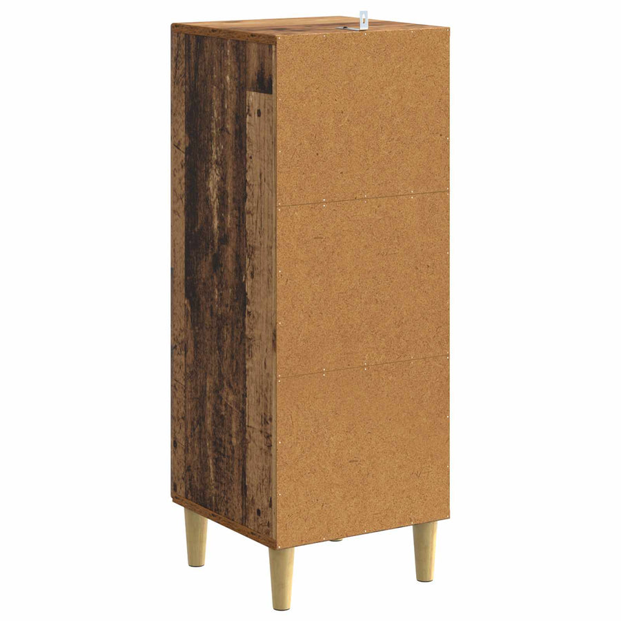Dressoir Oud hout 33 x 34,5 x 90 cm Bewerkt hout