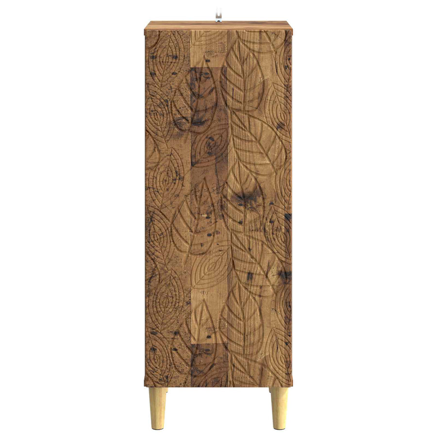 Dressoir Oud hout 33 x 34,5 x 90 cm Bewerkt hout