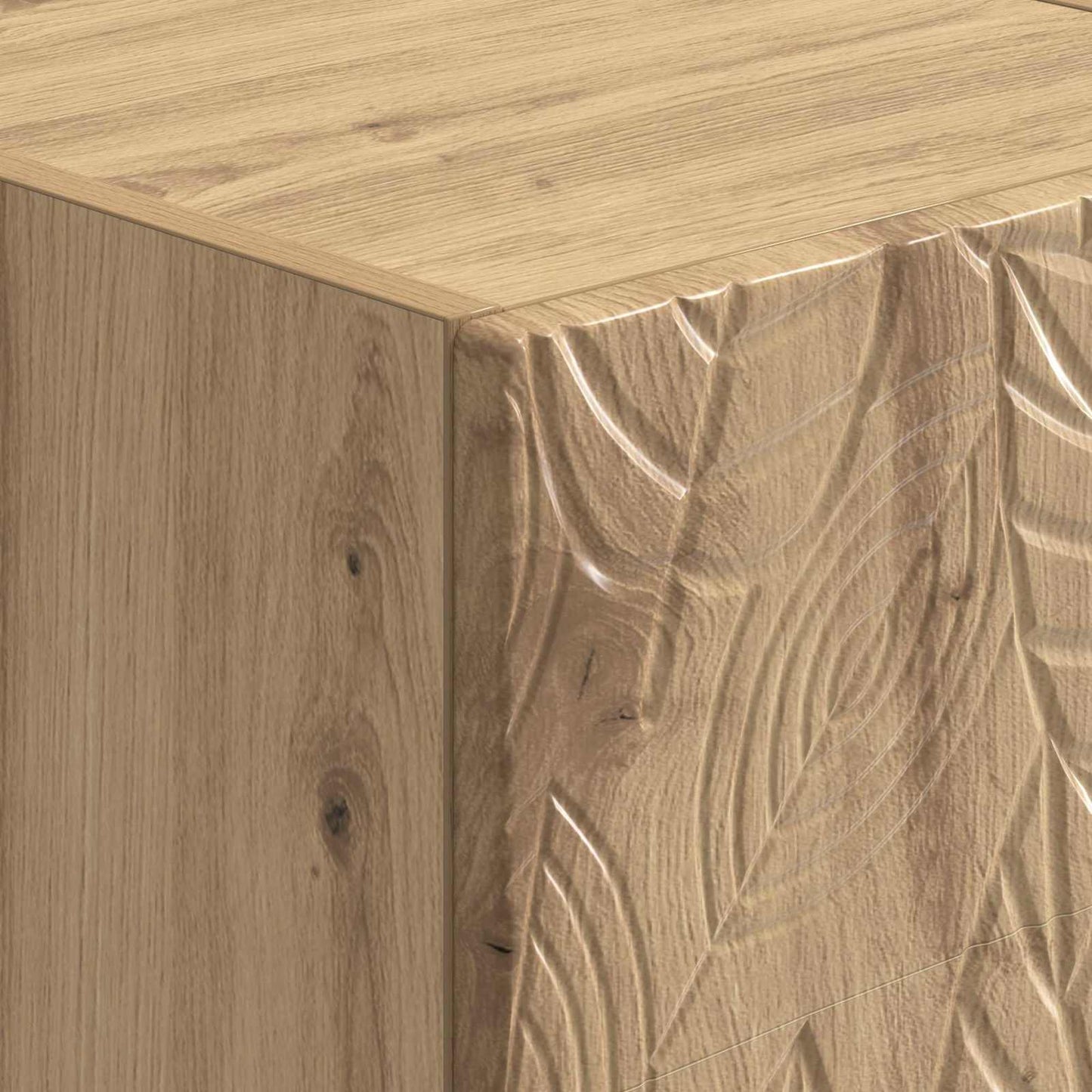 Dressoir Artisanaal eiken 33 x 34,5 x 90 cm Bewerkt hout