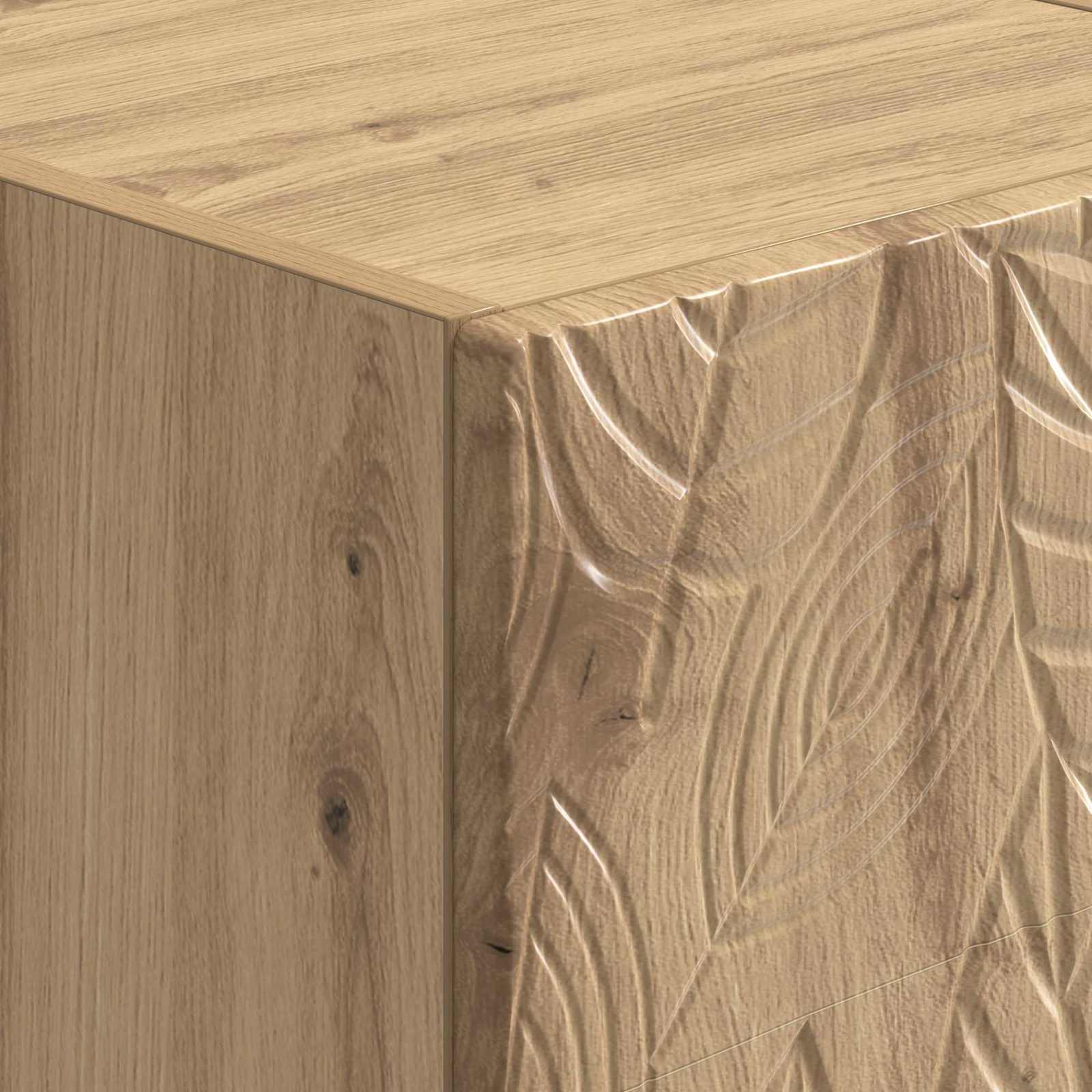 Dressoir Artisanaal eiken 33 x 34,5 x 90 cm Bewerkt hout