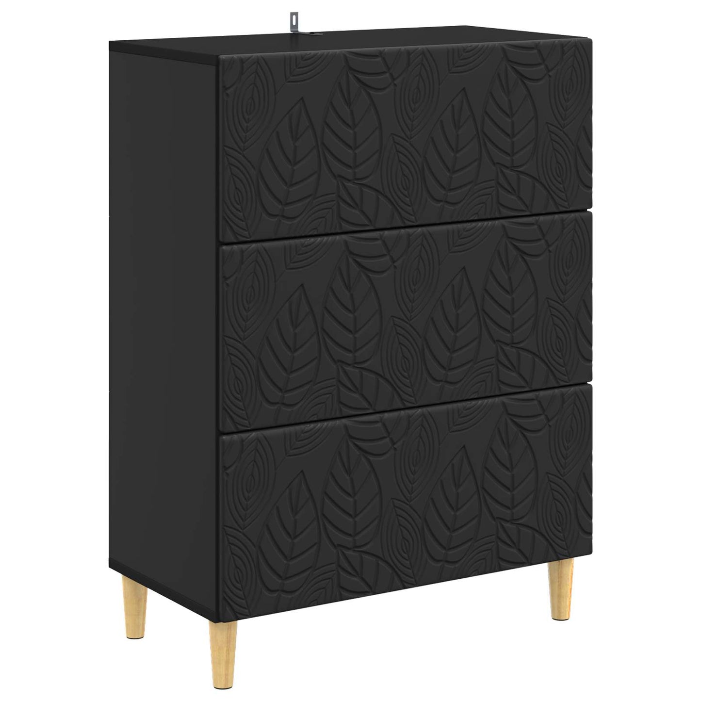 Ladenkast Zwart 66 x 34,5 x 90 cm Bewerkt hout