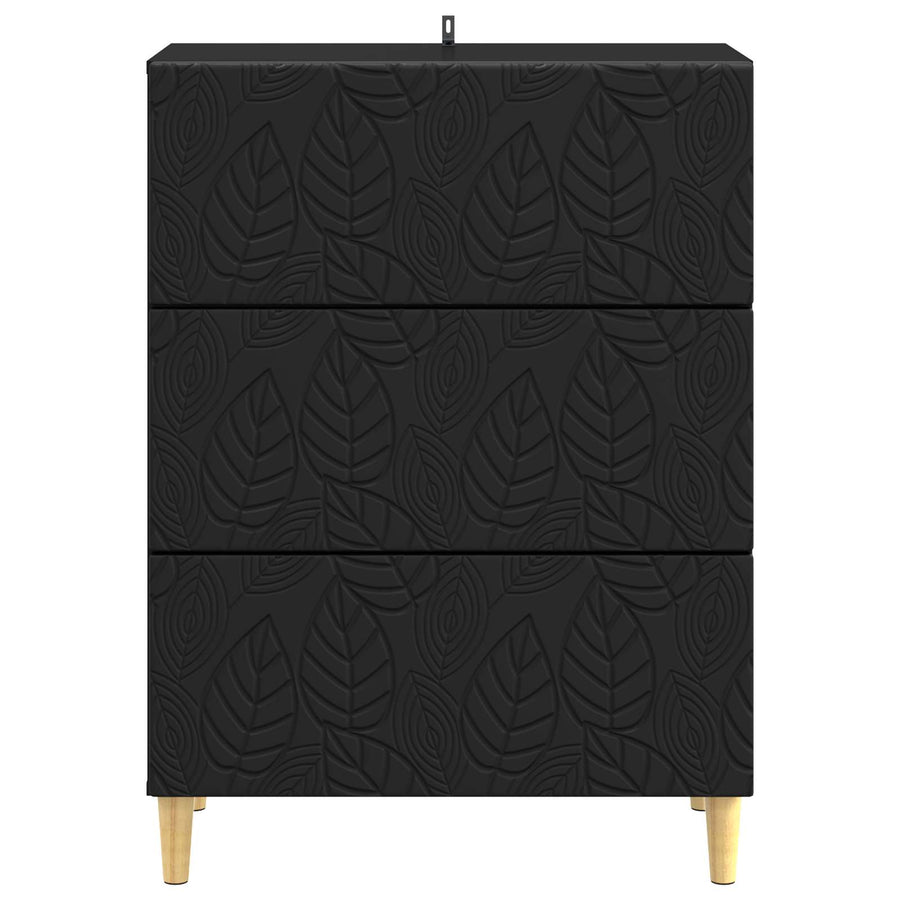 Ladenkast Zwart 66 x 34,5 x 90 cm Bewerkt hout