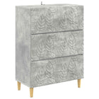Ladekast 66x34,5x90 cm bewerkt hout grijs