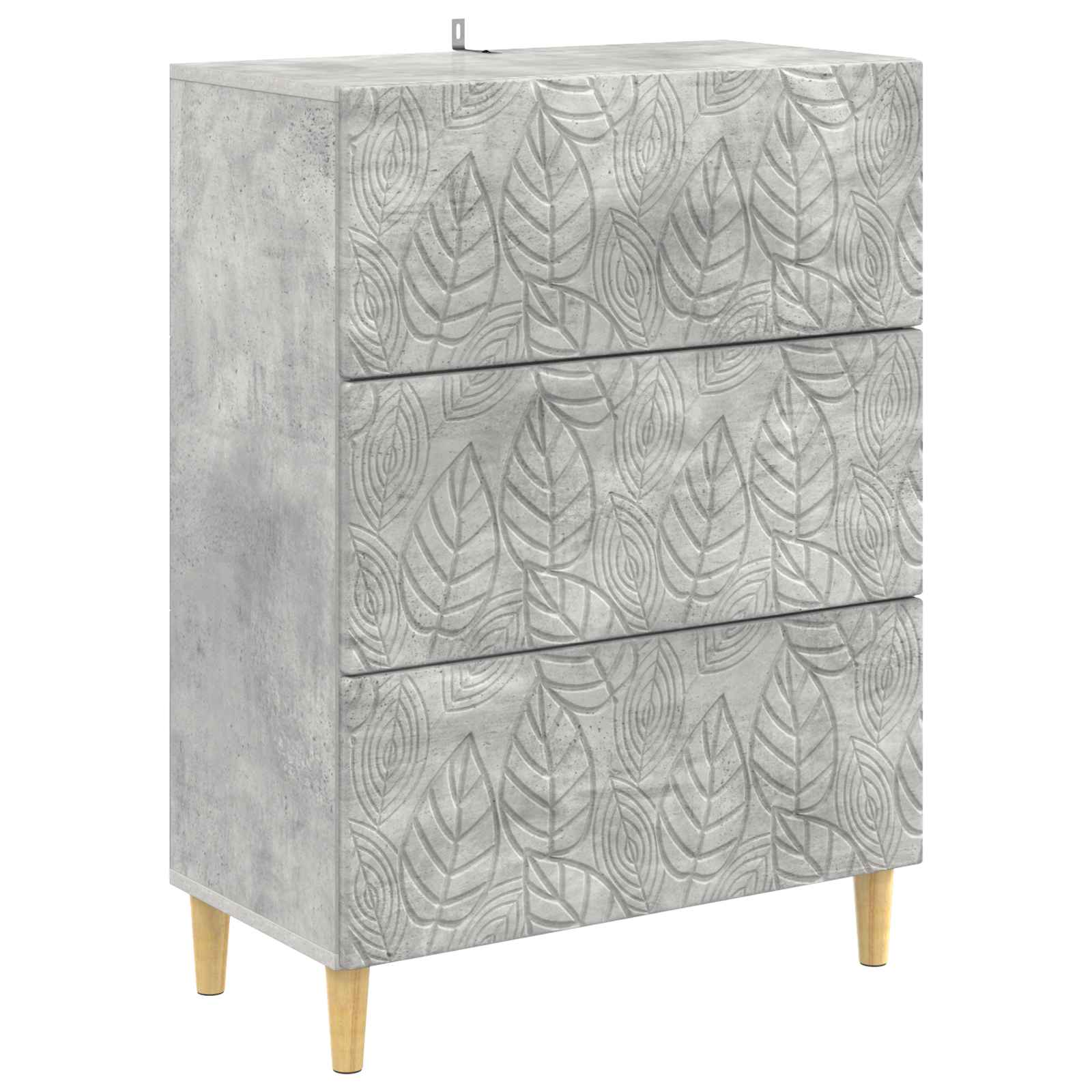 Ladenkast Betongrijs 66 x 34,5 x 90 cm Bewerkt hout