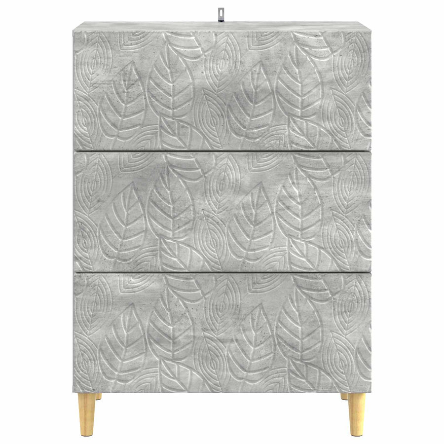 Ladenkast Betongrijs 66 x 34,5 x 90 cm Bewerkt hout