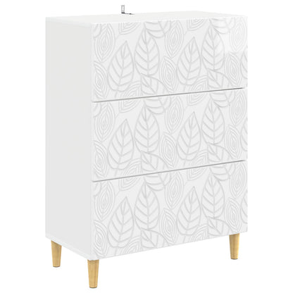 Ladenkast Hoogglans Wit 66 x 34,5 x 90 cm Bewerkt hout