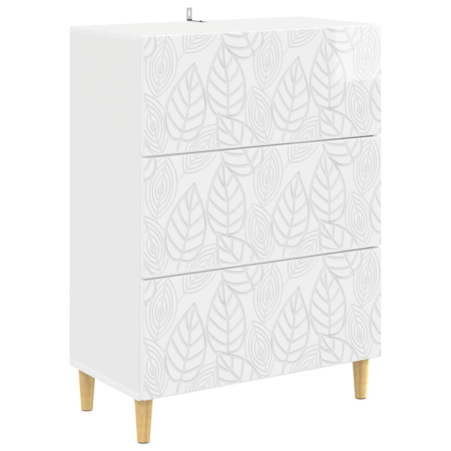 Ladenkast Hoogglans Wit 66 x 34,5 x 90 cm Bewerkt hout