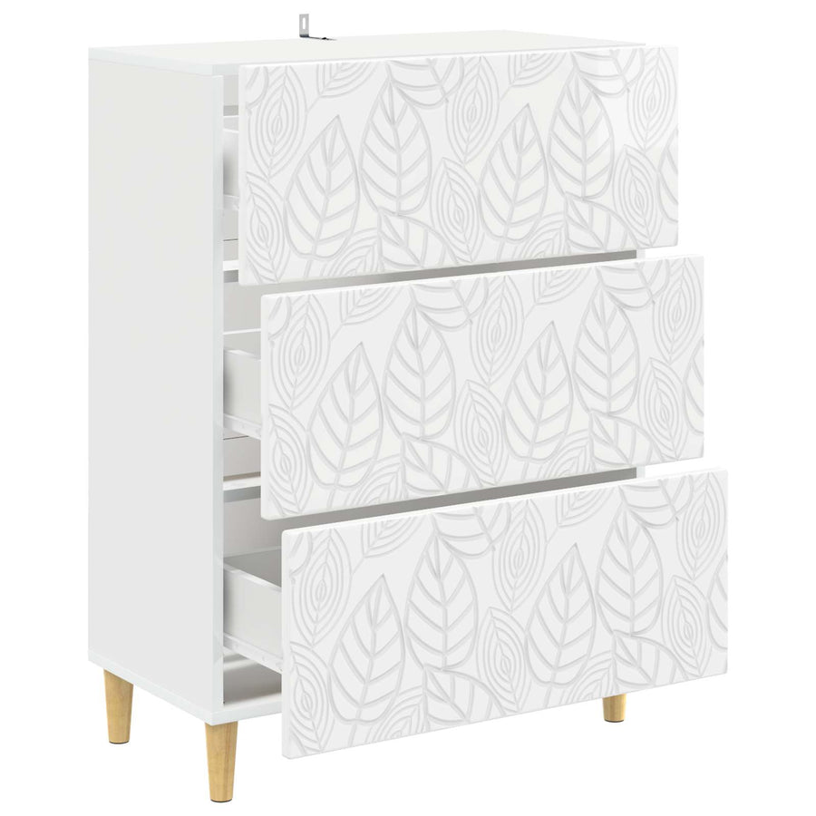 Ladenkast Hoogglans Wit 66 x 34,5 x 90 cm Bewerkt hout