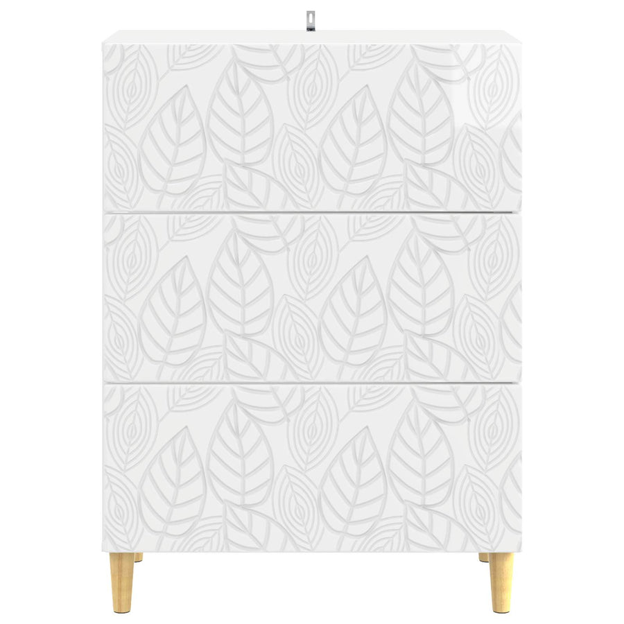 Ladenkast Hoogglans Wit 66 x 34,5 x 90 cm Bewerkt hout