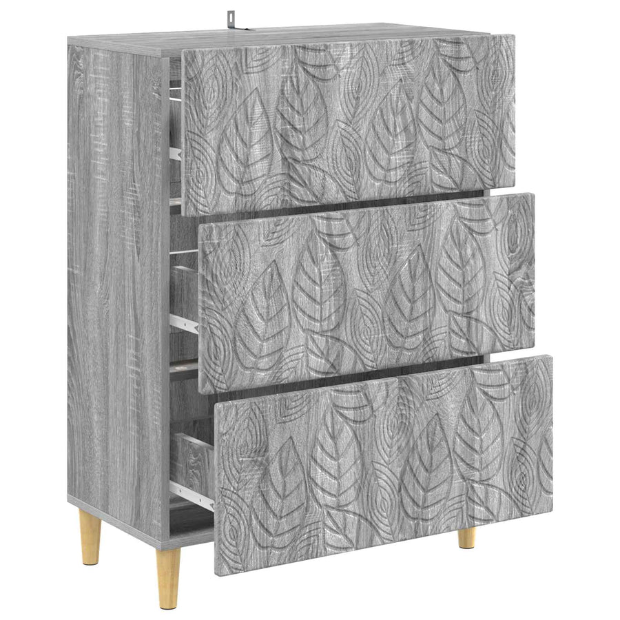 Ladenkast Grijs Sonoma 66 x 34,5 x 90 cm Bewerkt hout