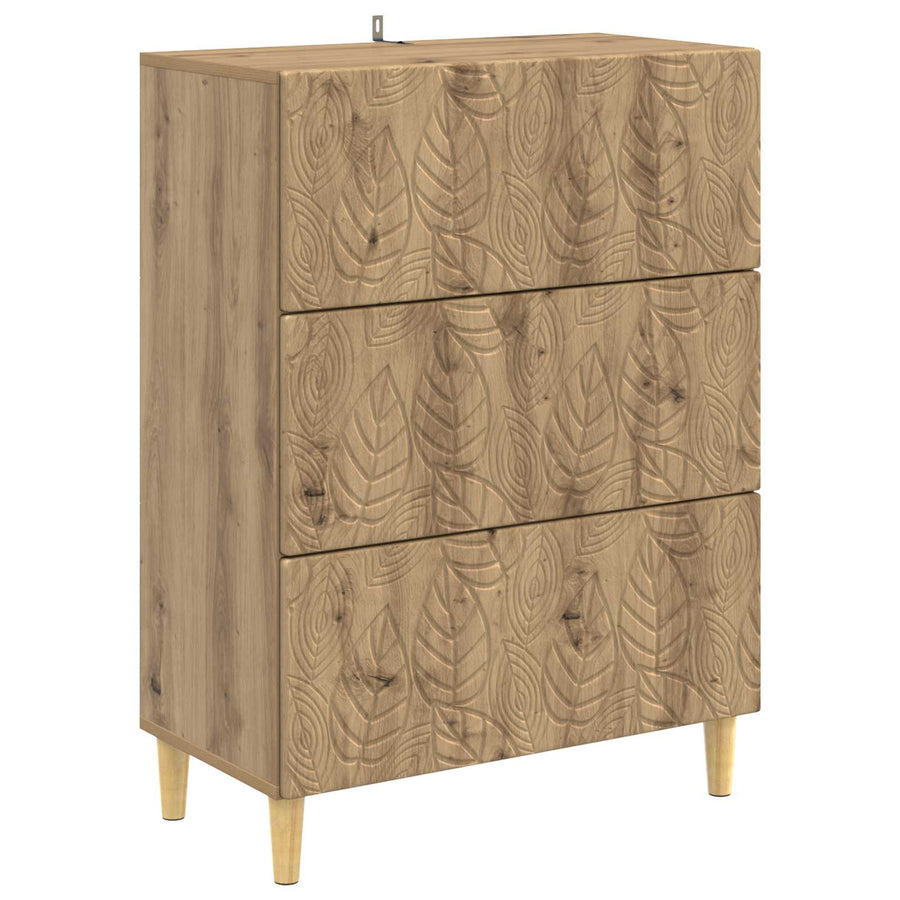 Ladenkast Artisanaal eiken 66 x 34,5 x 90 cm Bewerkt hout