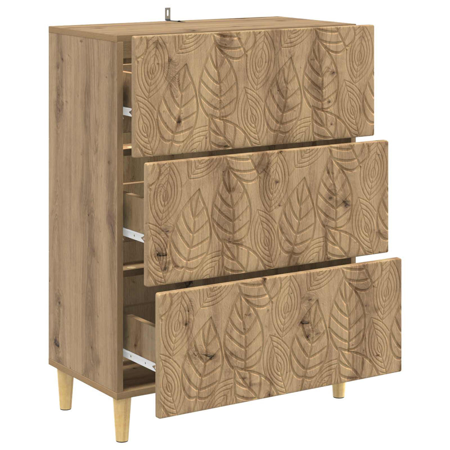 Ladenkast Artisanaal eiken 66 x 34,5 x 90 cm Bewerkt hout