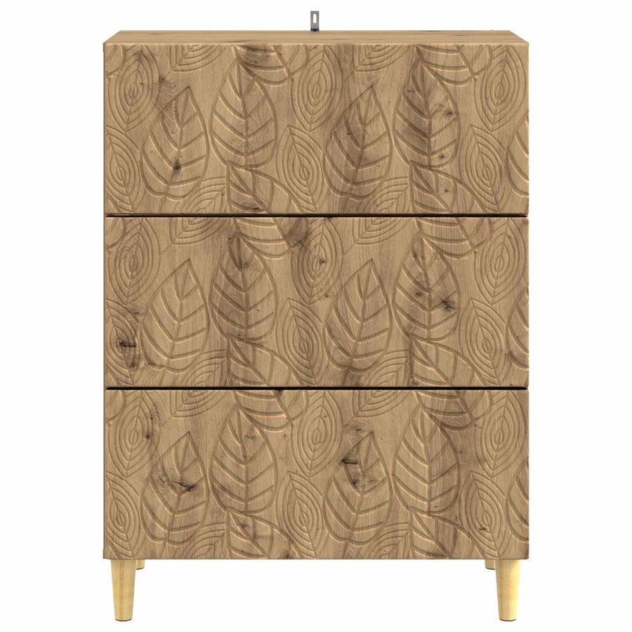 Ladenkast Artisanaal eiken 66 x 34,5 x 90 cm Bewerkt hout