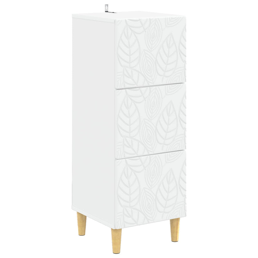 Ladenkast Wit 33 x 34,5 x 90 cm Bewerkt hout