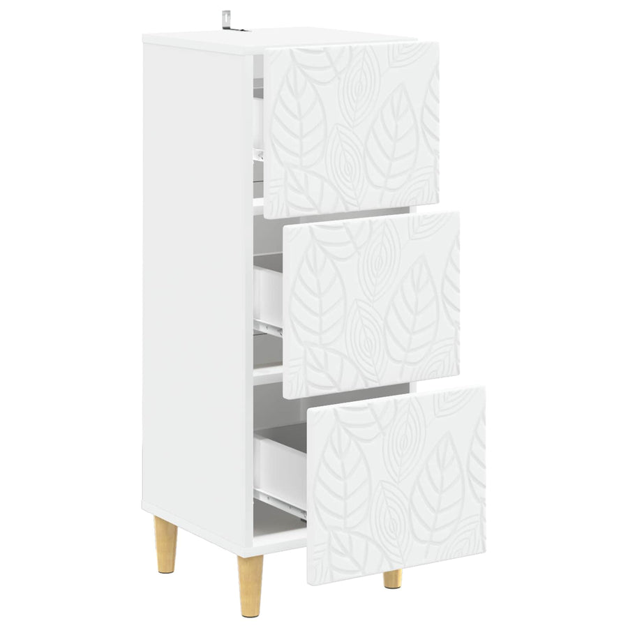 Ladenkast Wit 33 x 34,5 x 90 cm Bewerkt hout