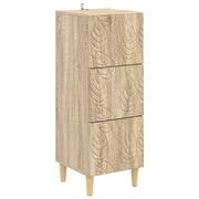 Ladenkast bewerkt hout 33x34,5x90 cm