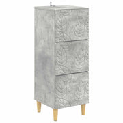 Ladenkast 33x34,5x90 cm betongrijs bewerkt hout